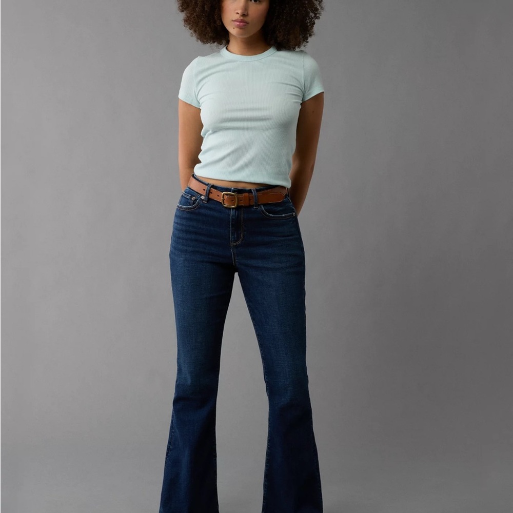 NWOT American Eagle Outfitters Curvy Super High Waisted Flare jeans